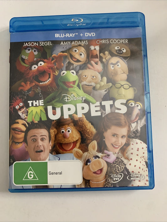 The Muppets (Blu-ray + DVD, 2011) Amy Adams Disney Film Region B &4