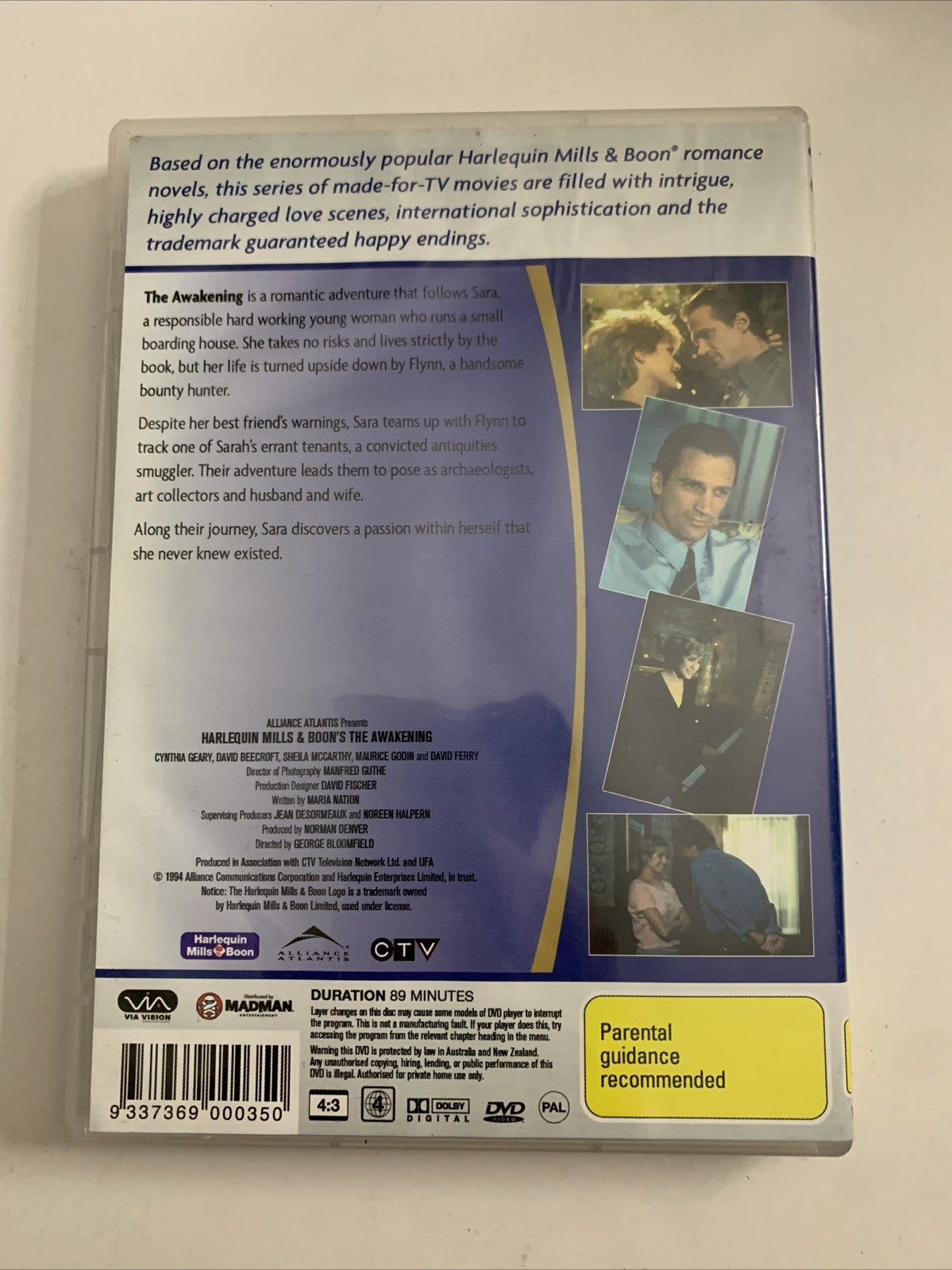 Mills & Boon The Awakening (DVD, 1995) Cynthia Geary, David Beecroft Region 4