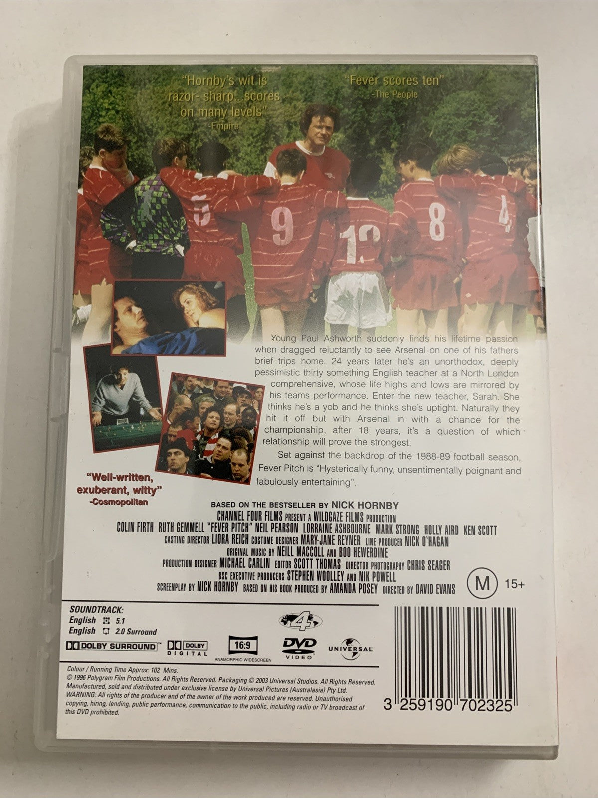 Fever Pitch (DVD, 1996) Ruth Gemmell, Holly Aird, Colin Firth  Region 4