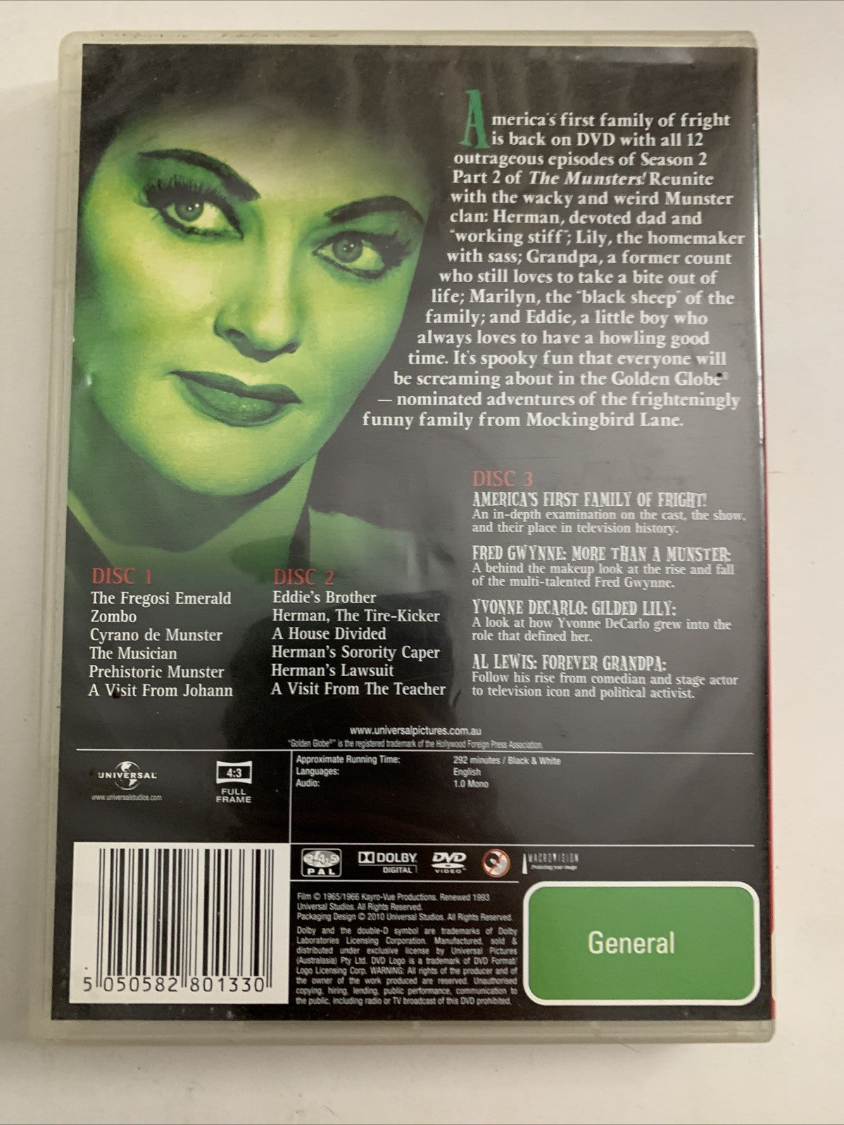 The Munsters: Season 2 Part 2 (DVD, 1965) Region 4 &2