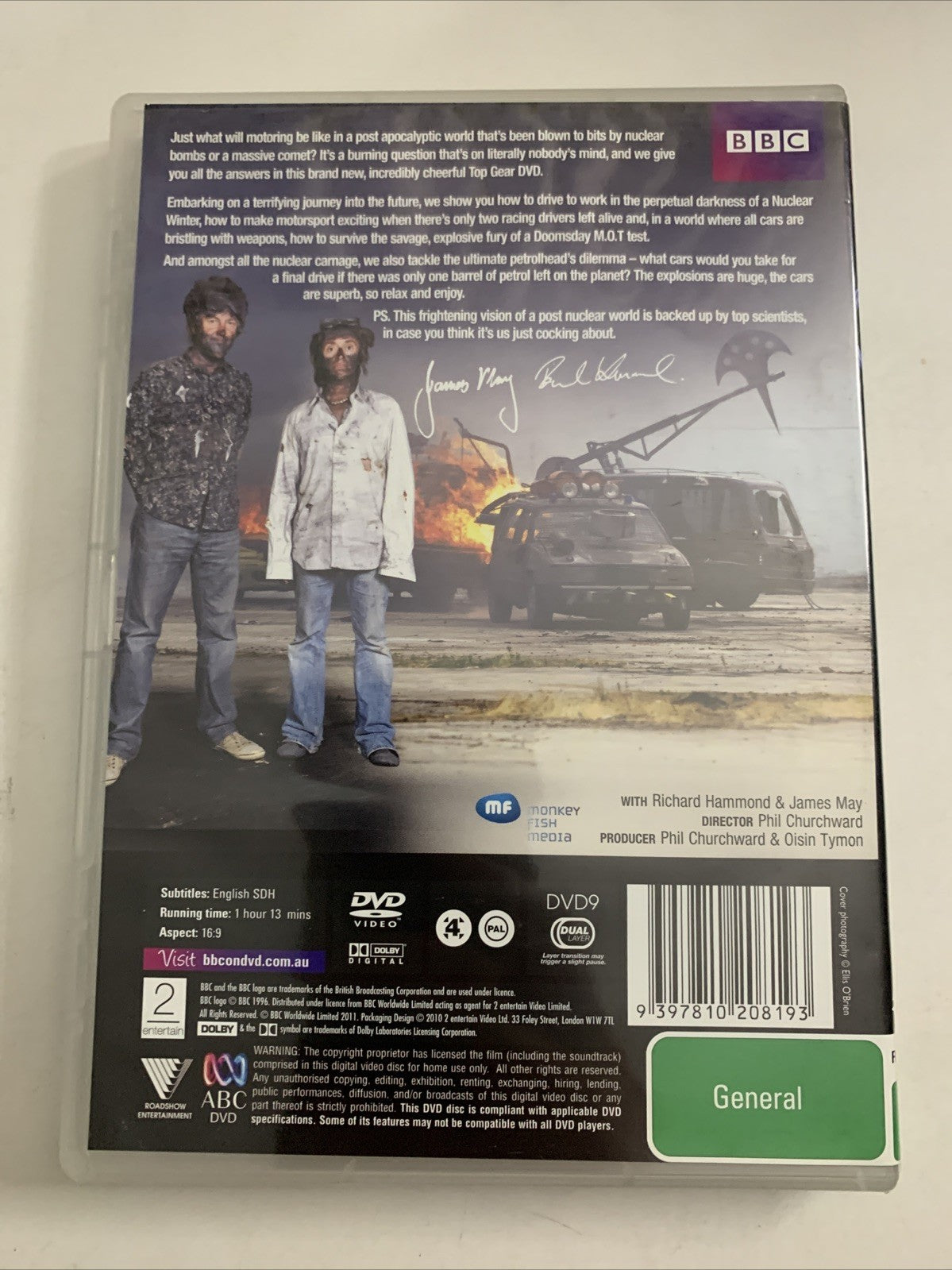Top Gear: Apocalypse (DVD, 2010) James May, Jeremy Clarkson, Richard Ham Region4