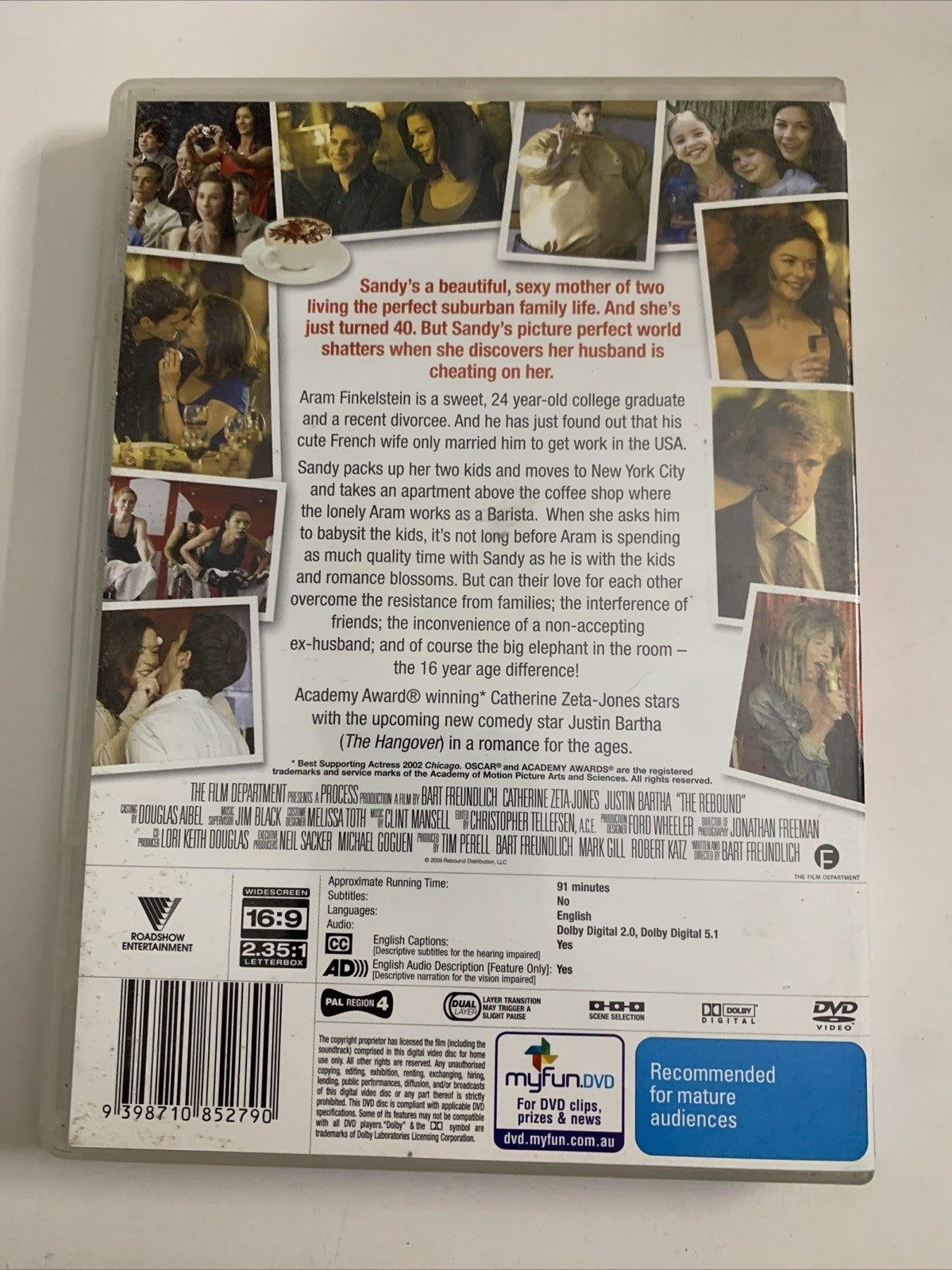 The Rebound (DVD, 2009) Catherine Zeta-Jones, Justin Bartha Region 4