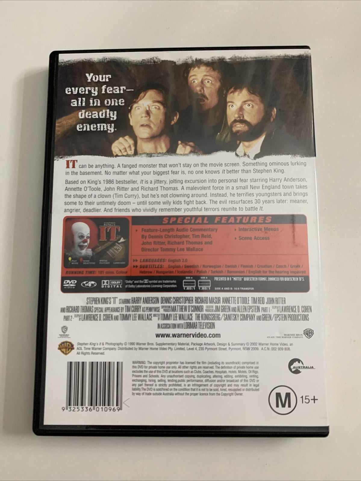 Stephen Kings's It (DVD, 1990) Horror Film Region 4
