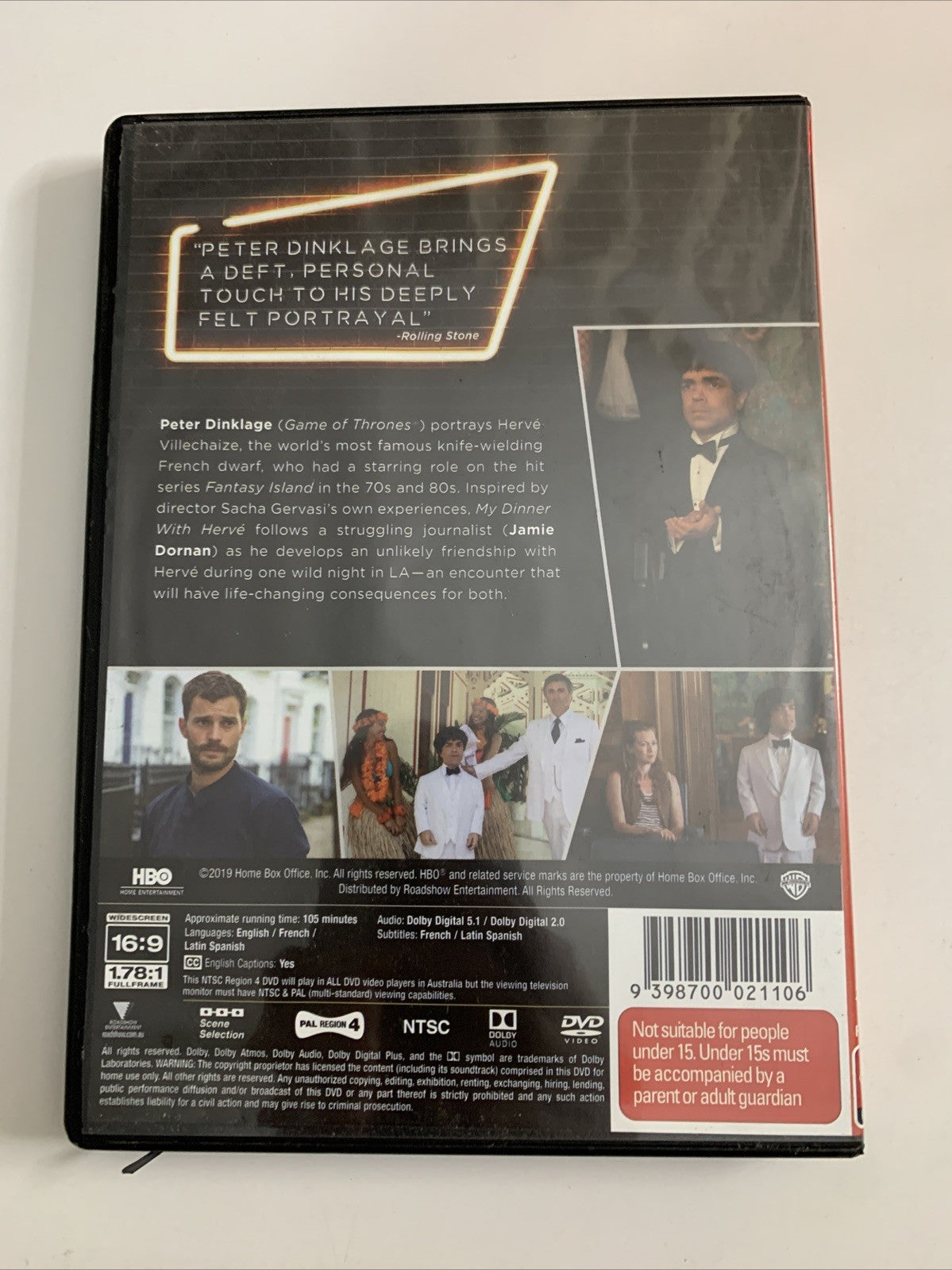 My Dinner With Herve (DVD, 2018) Peter Dinklage Region 4 NEW