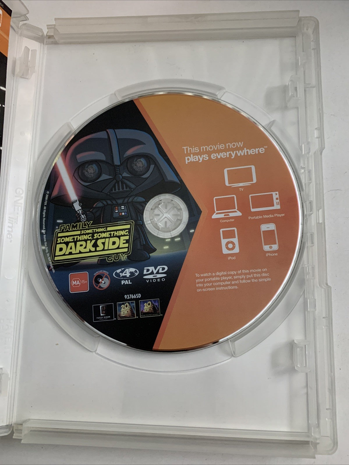 Family Guy: Something Something Dark Side (DVD, 2009) Hologram Cover Region 4