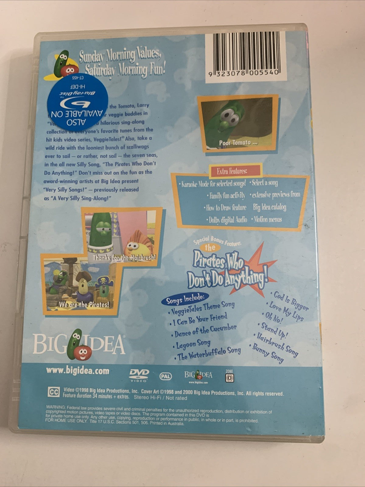 Veggie Tales Very Silly Songs! (DVD, 1997) All Regions