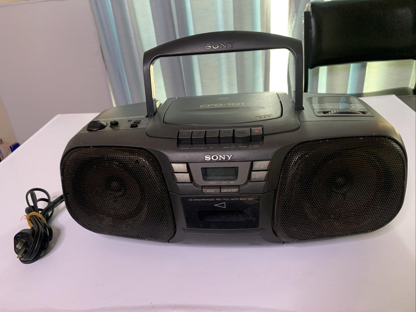 Sony CFD-101 CD Cassette Radio Boombox *Cd Player Not Working