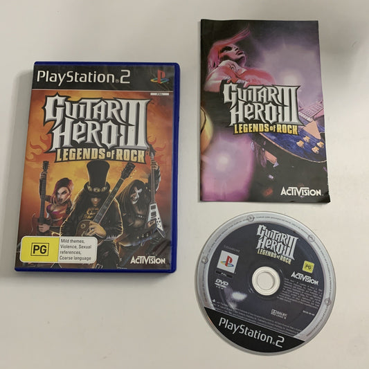 Guitar Hero 3: Legends Of Rock  PS2 PlayStation 2 PAL Music Game Complete