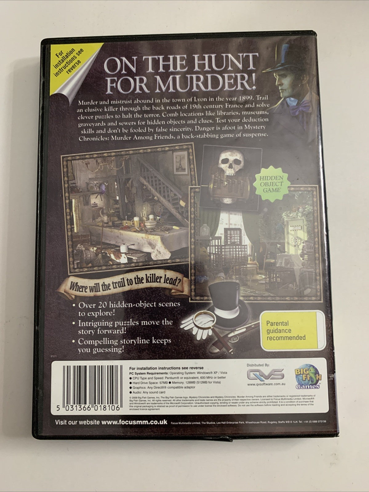 Mystery Chronicles: Murder Among Friends PC CD-ROM Hidden Object Game 2010