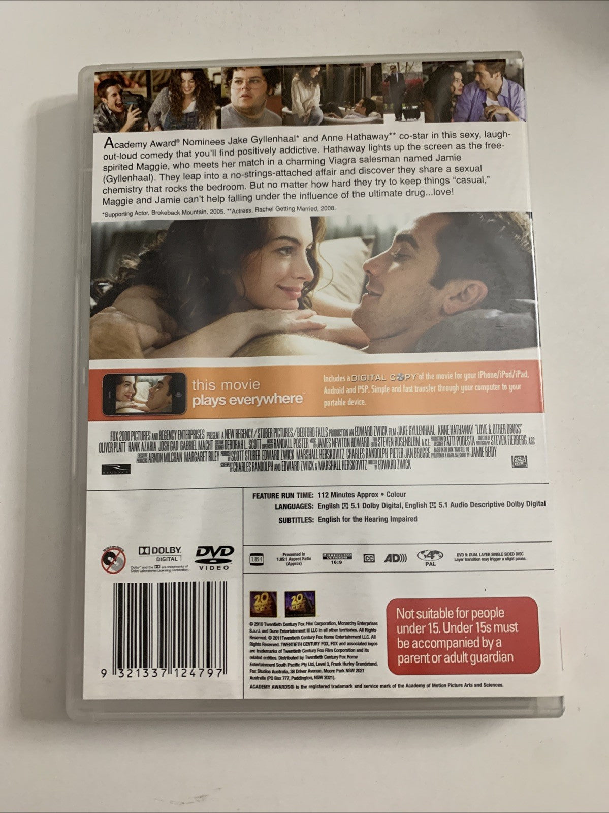 Love And Other Drugs (DVD, 2010) Jake Gyllenhaal, Anne Hathaway Region 4