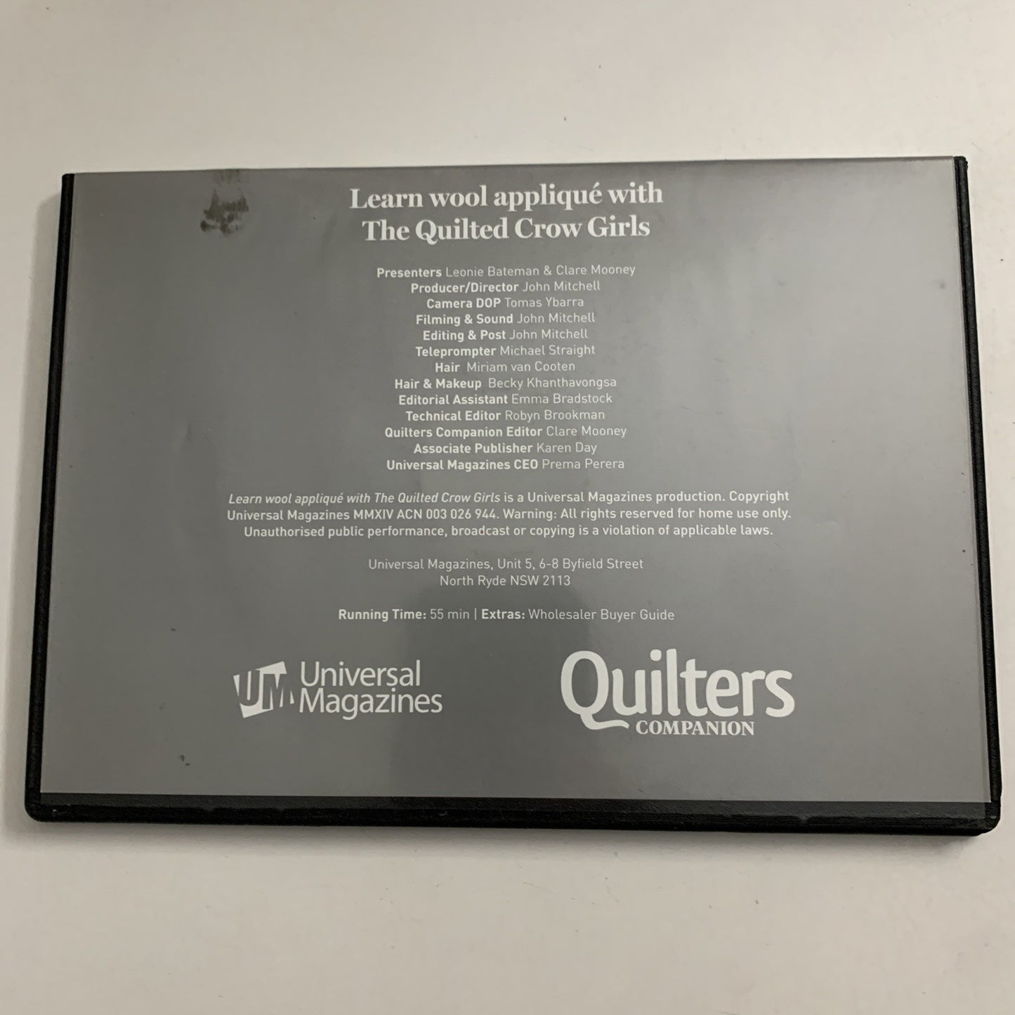 Learn Wool Applique With The Quilted Crow Girls (DVD) All Regions