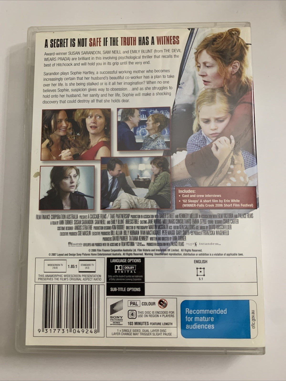 Irresistible (DVD, 2006) Susan Sarandon, Sam Neill, Emily Blunt  Region 4