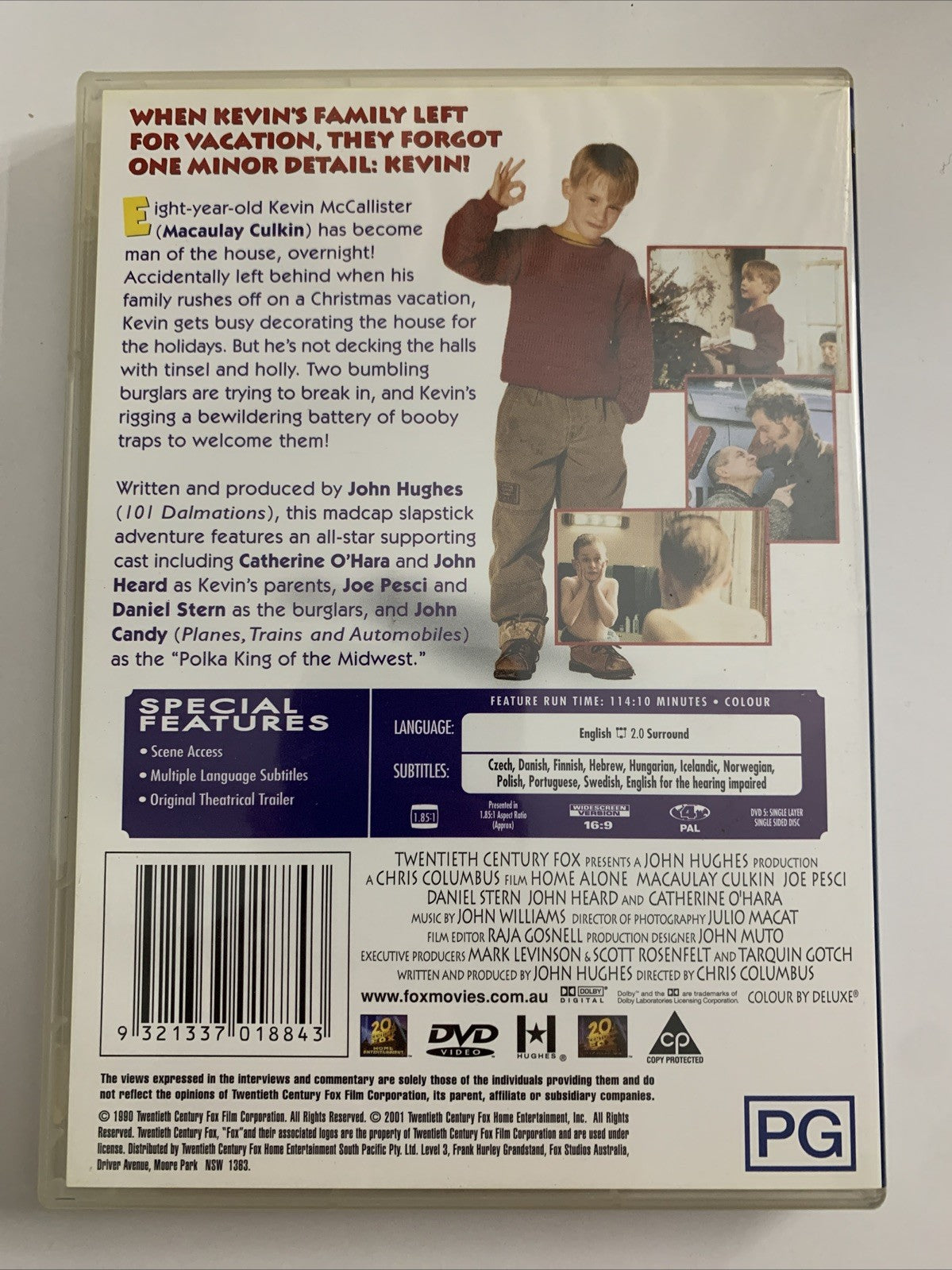 Home Alone (DVD, 1990) Macaulay Culkin, Joe Pesci, Daniel Stern  Region 4