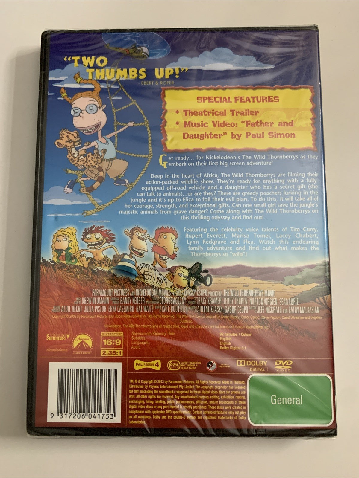The Wild Thornberrys Movie (DVD, 2002) Animated Film Region 4 NEW Sealed
