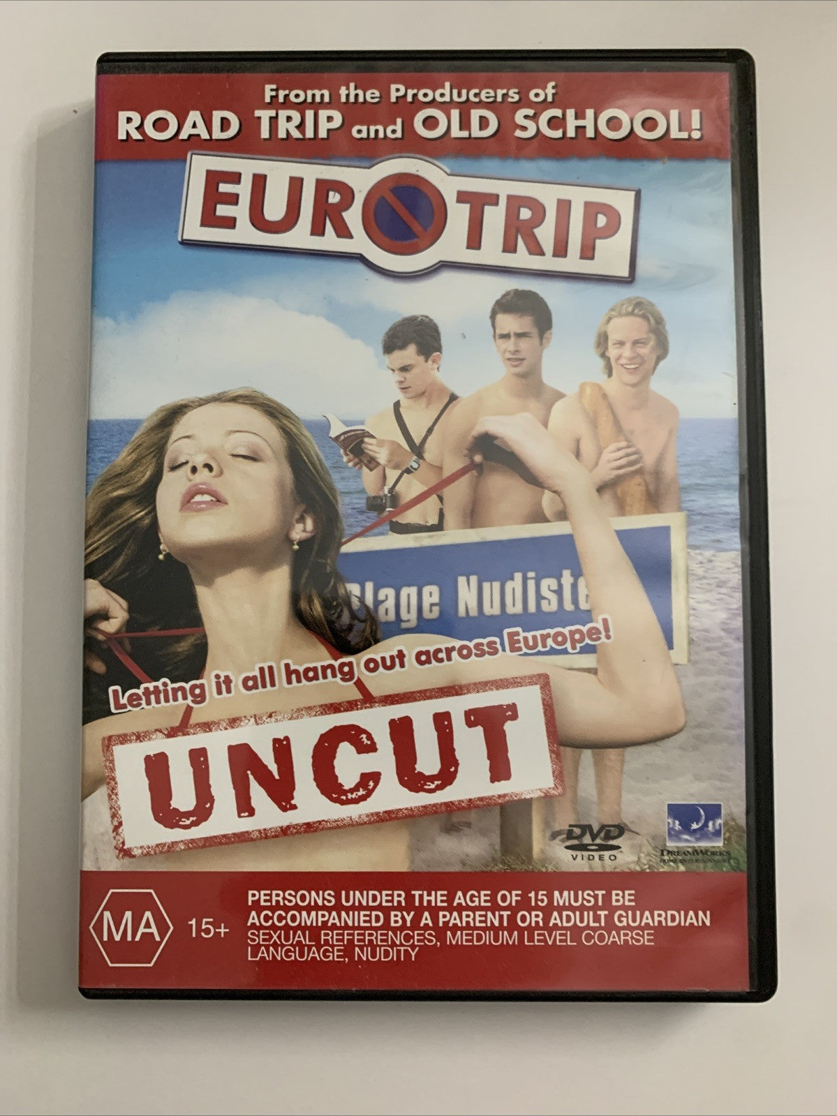Eurotrip Uncut (DVD, 2004) Jacob Pitts, Kristin Kreuk  Region 4 &2