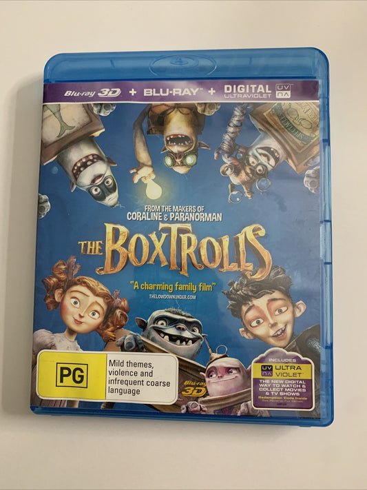 The Boxtrolls 3D (Blu-ray 3D, 2014) Animated Movie