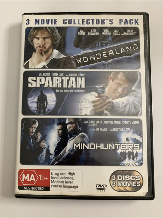 Wonderland / Spartan / Mindhunters (DVD) Region 4