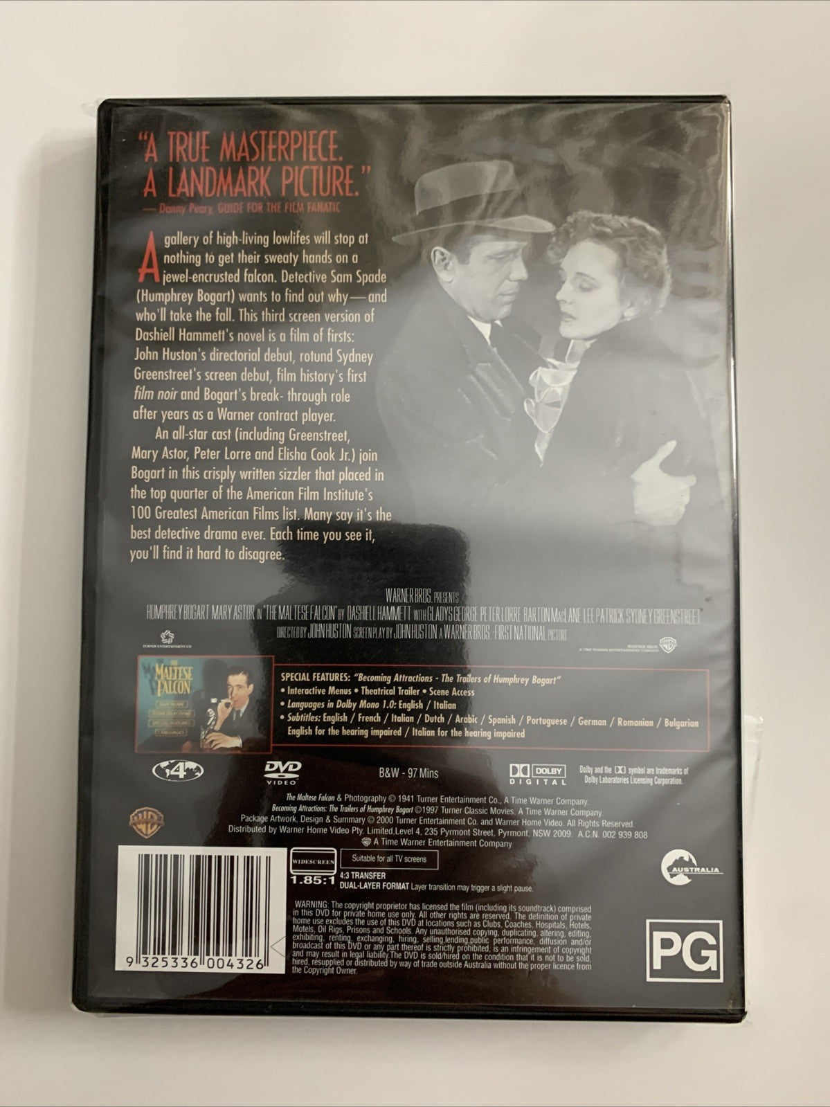 The Maltese Falcon (DVD, 1941) Mary Astor, Humphrey Bogart Region 4 NEW