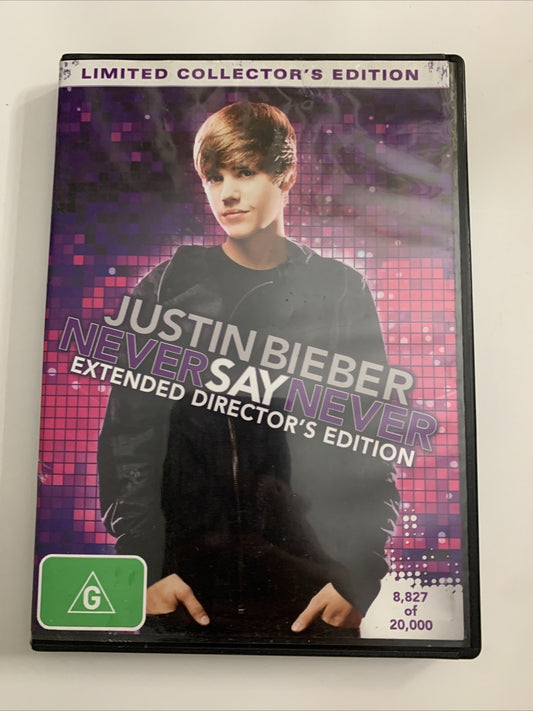 Justin Bieber Never Say Never (Limited Extended Directors Edition) DVD Region 4