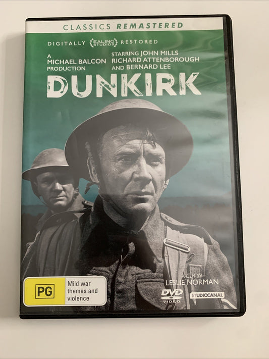 Dunkirk (DVD, 1958) Remastered Classic John Mills, Richard Attenborough Region 4