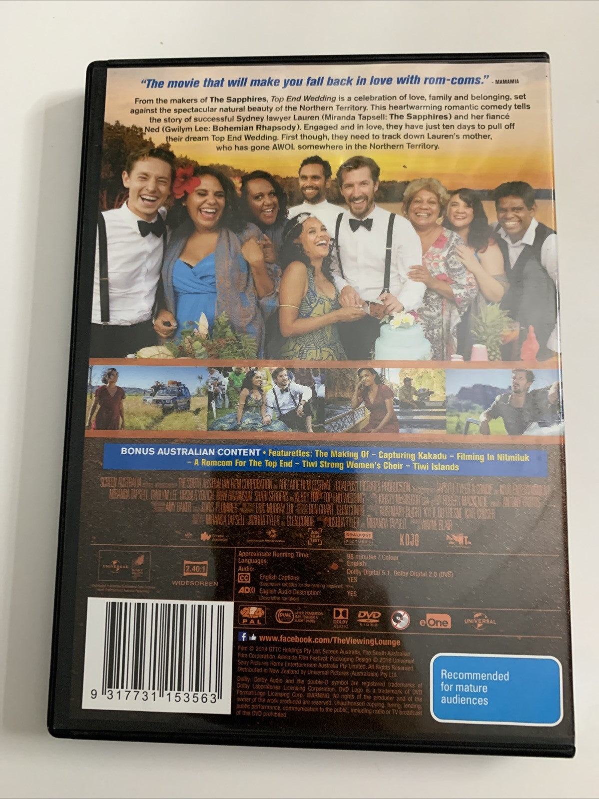 Top End Wedding (DVD, 2019) Australian Comedy Region 4 &2