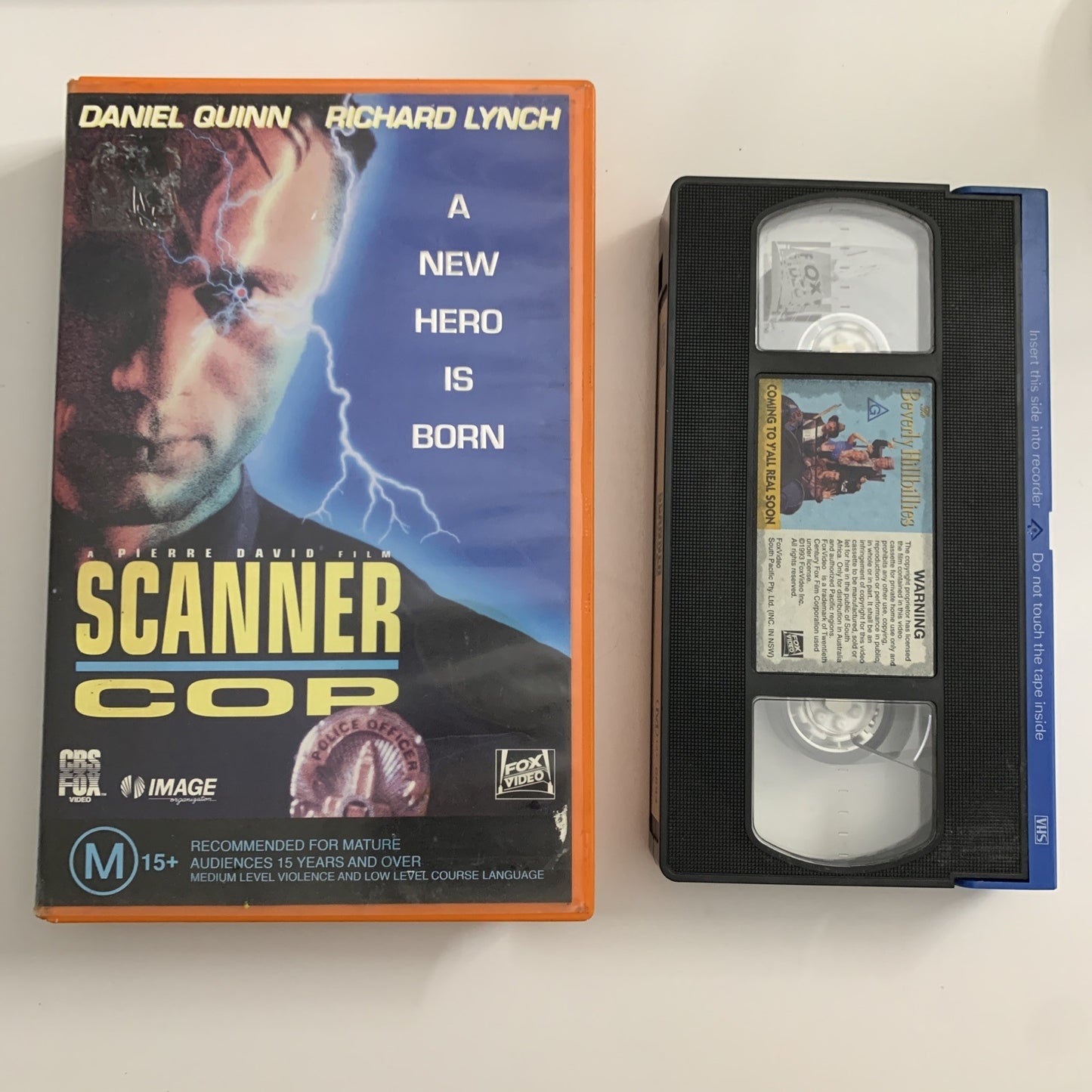 Scanner Cop (VHS, 1993) PAL Daniel Quinn, Darlanne Fluegel, Richard Lynch