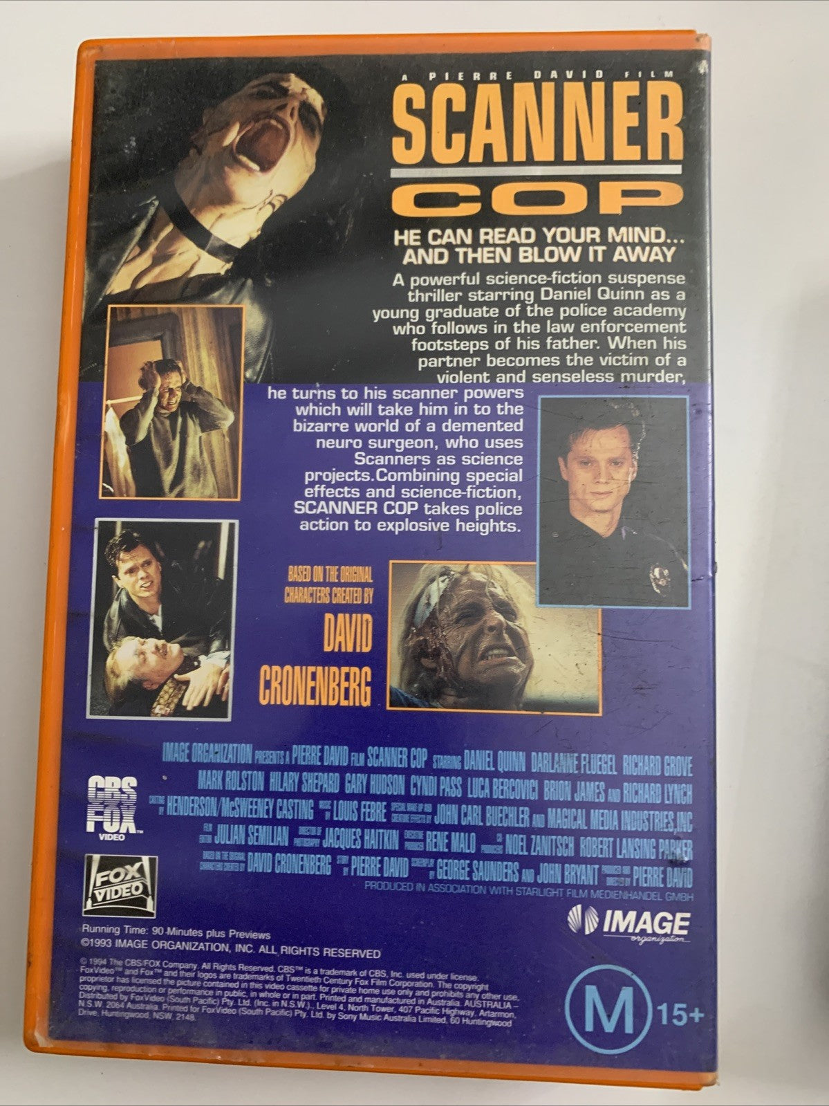 Scanner Cop (VHS, 1993) PAL Daniel Quinn, Darlanne Fluegel, Richard Lynch