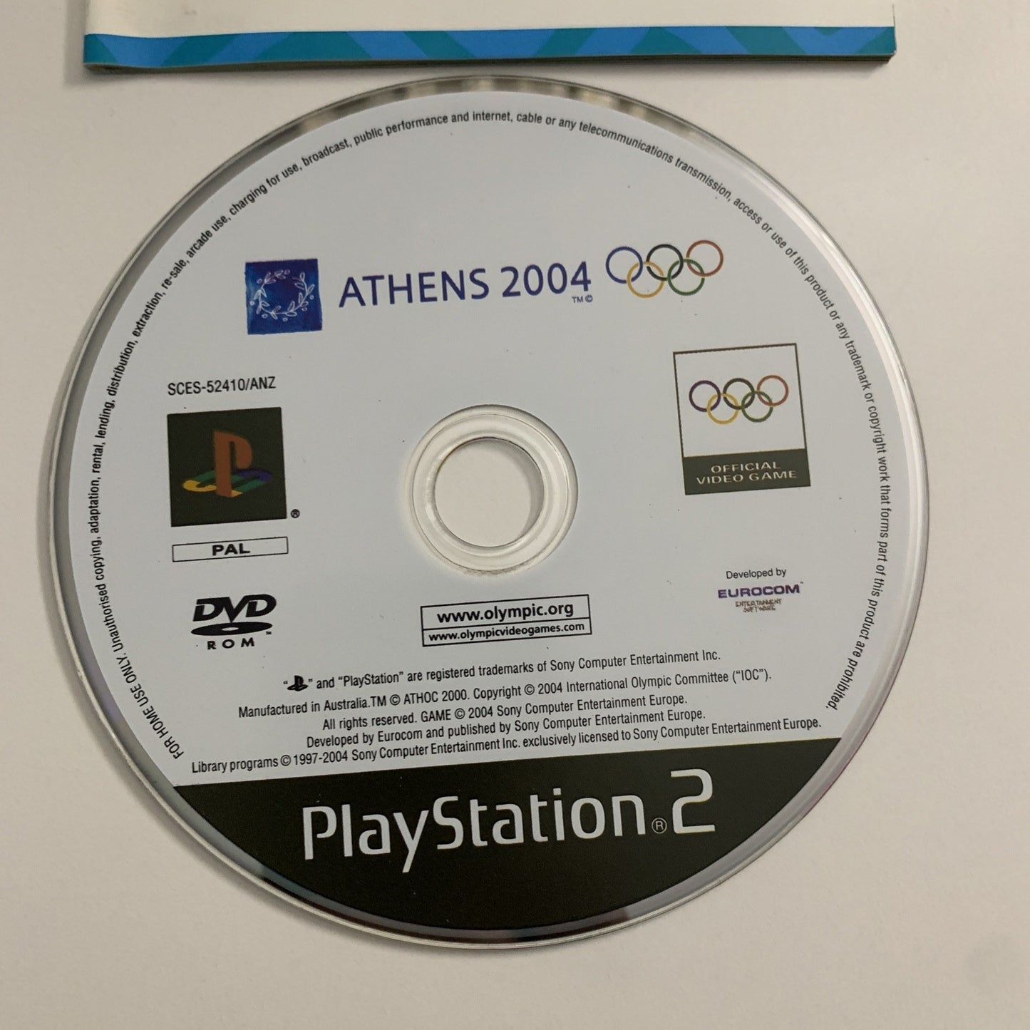 Athens 2004 Olympics PS2 PlayStation 2 PAL Game Complete