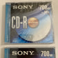2x Sony CD-R 700MB Blank Media  1X-48X  NEW Sealed