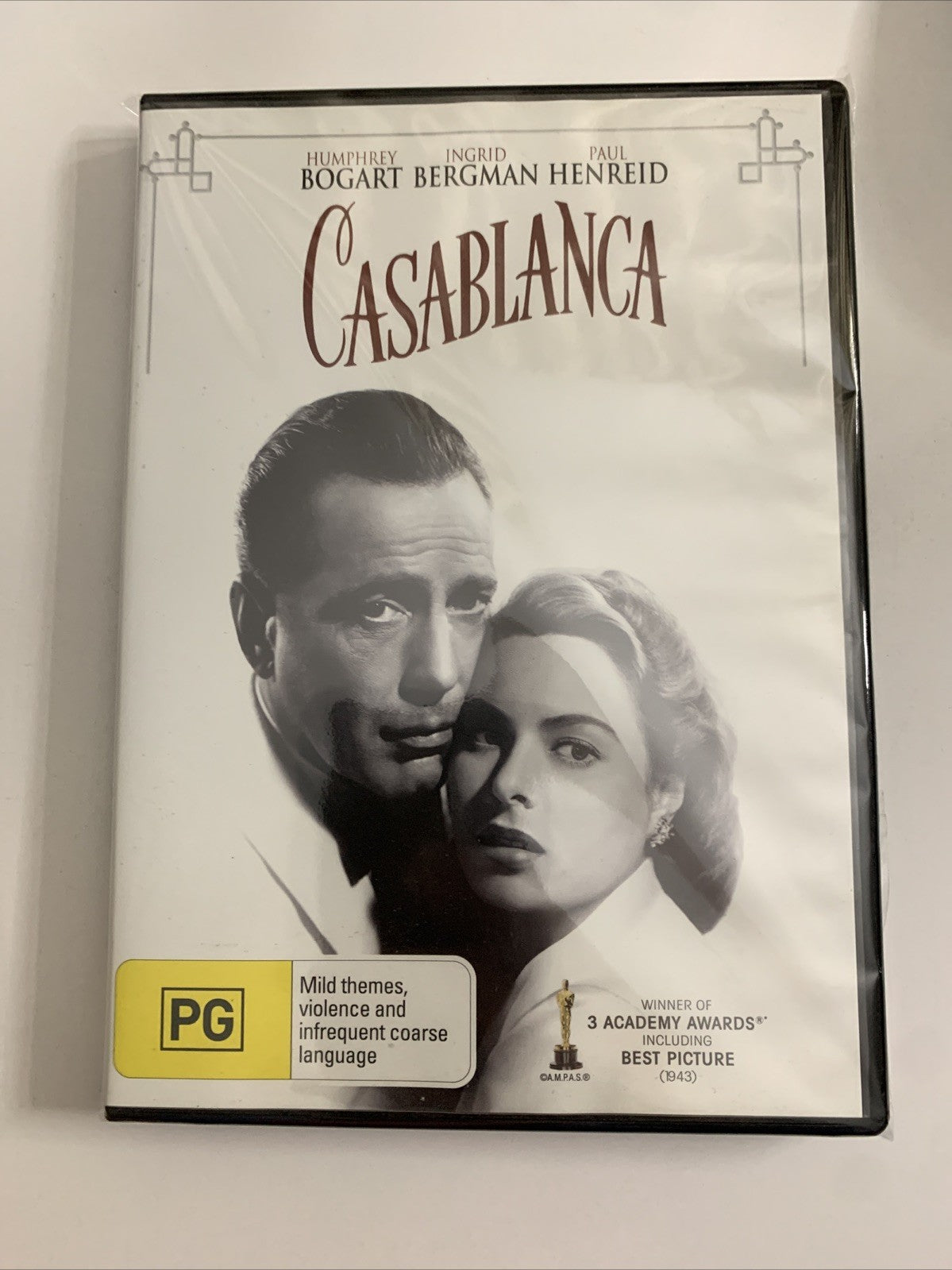 Casablanca (DVD, 1943) Ingrid Bergman, Claude Rains, Humphrey Bogart Region4 NEW