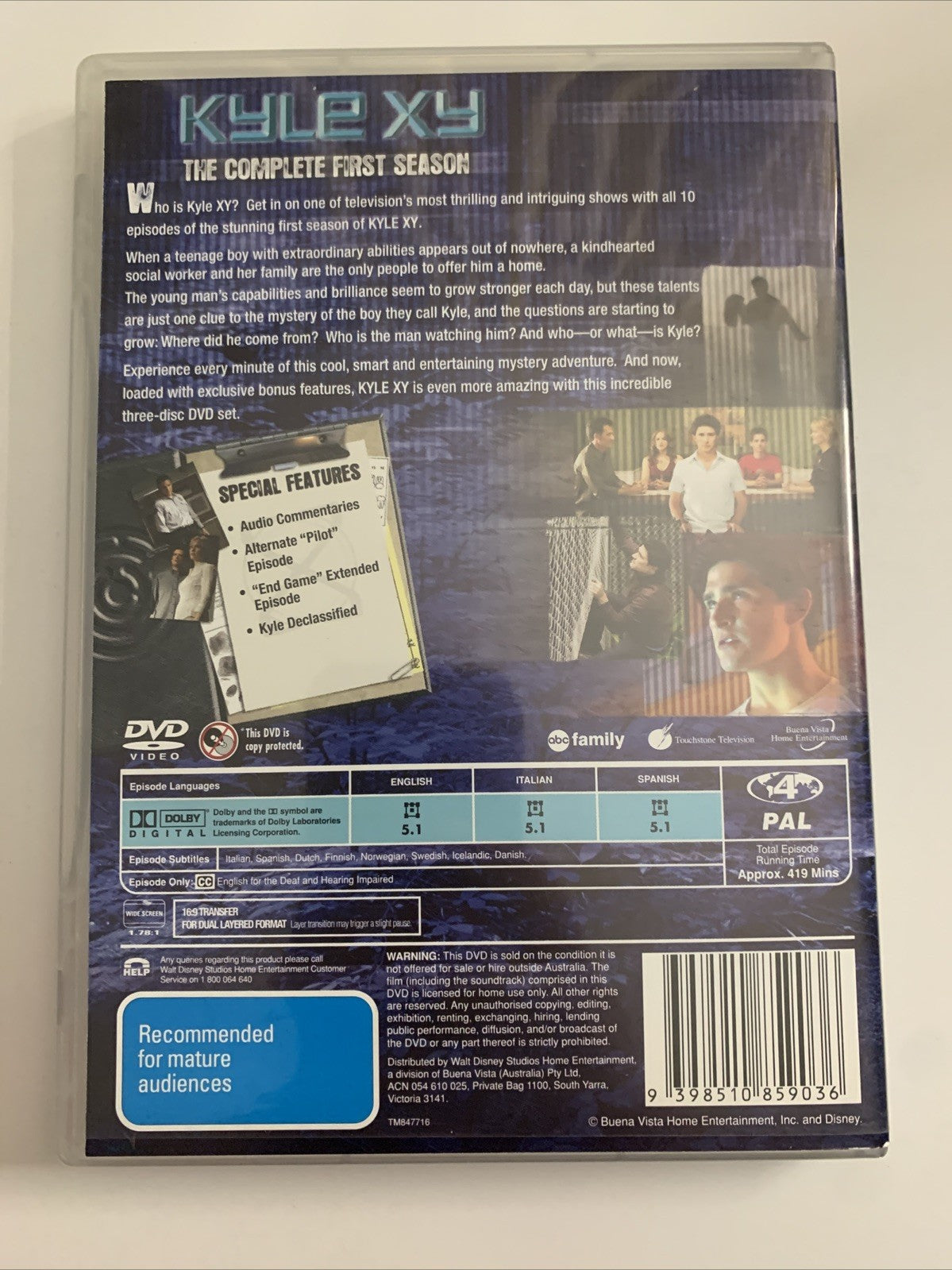 Kyle XY : Season 1 (DVD, 2006) Region 4