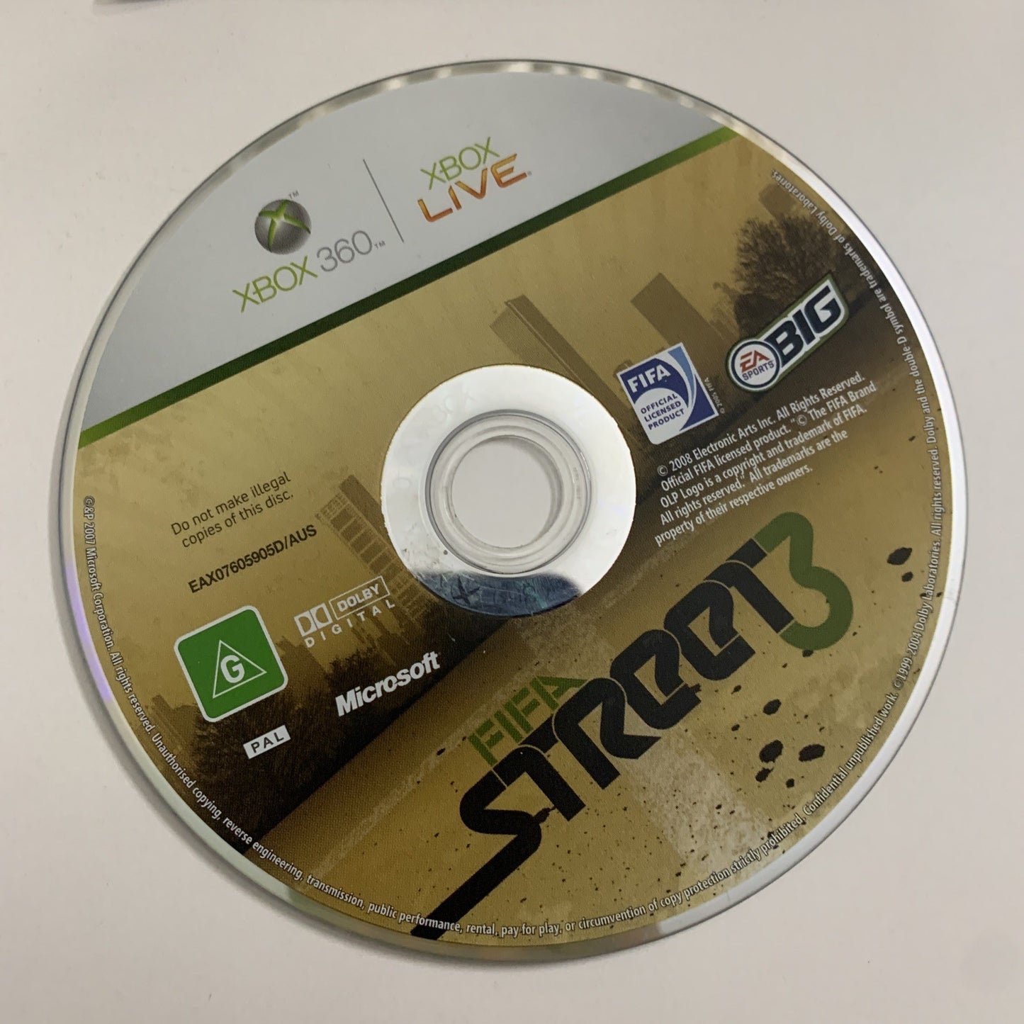 FIFA Street 3  Microsoft XBOX 360 PAL Game Complete