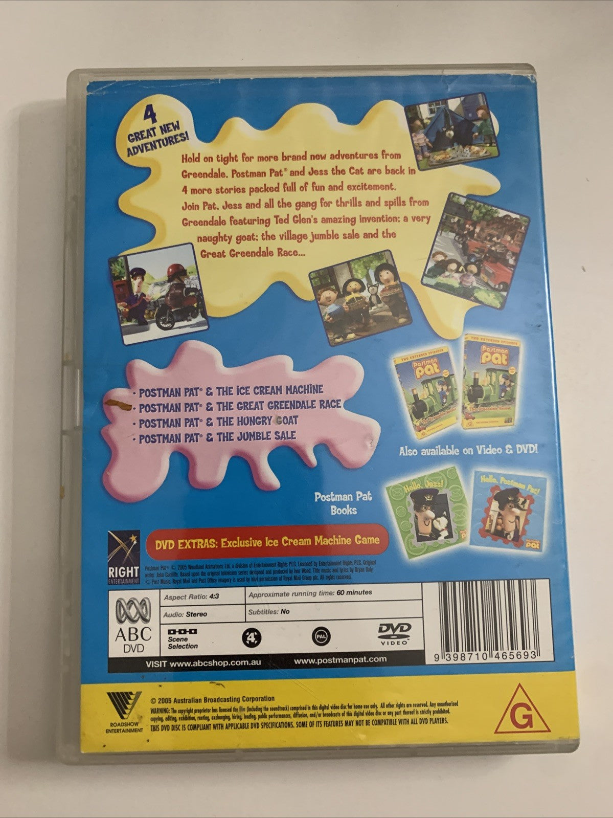 Postman Pat : Postman Pat & The Ice Cream Machine (DVD, 2003) Region 4