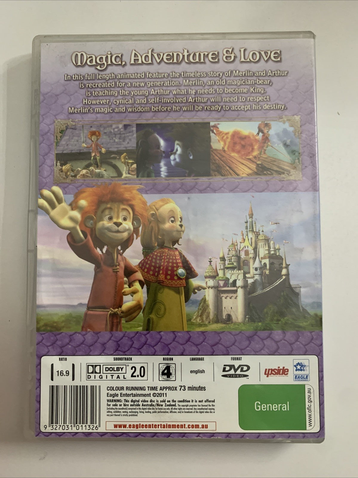 Merlin & Arthur The Lion King (DVD, 2010) Animation Movie Region 4