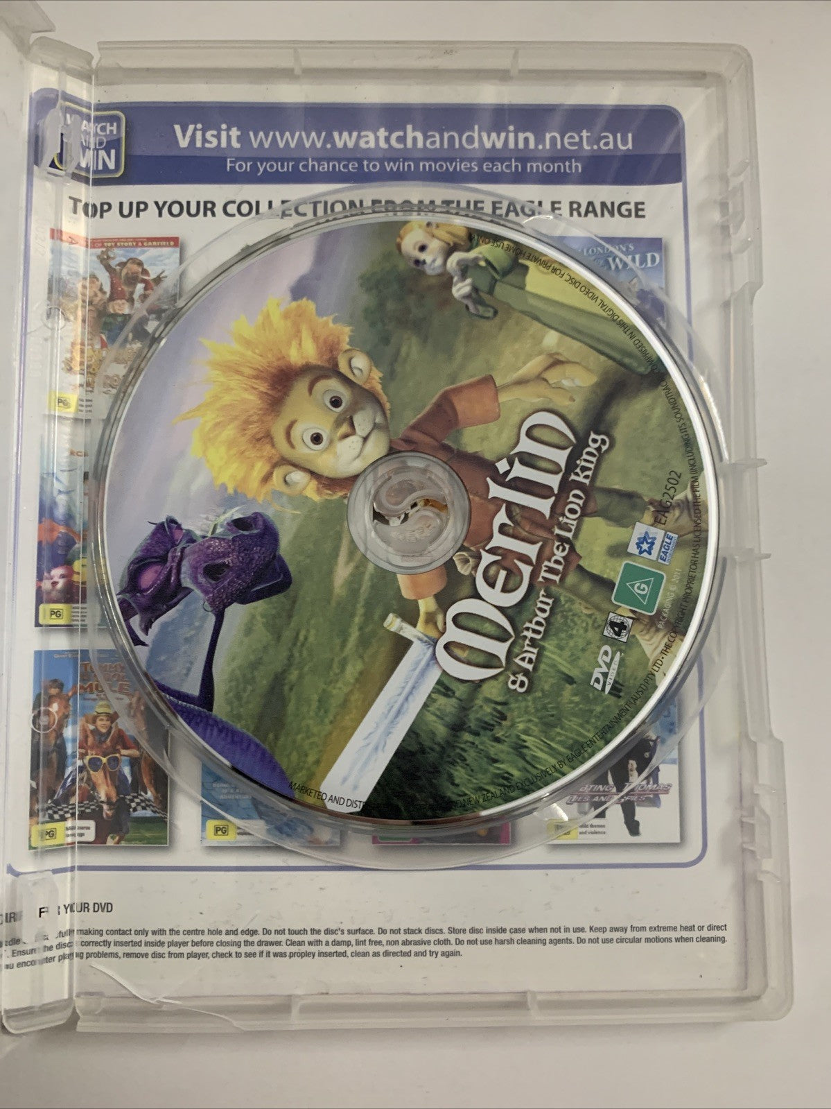 Merlin & Arthur The Lion King (DVD, 2010) Animation Movie Region 4