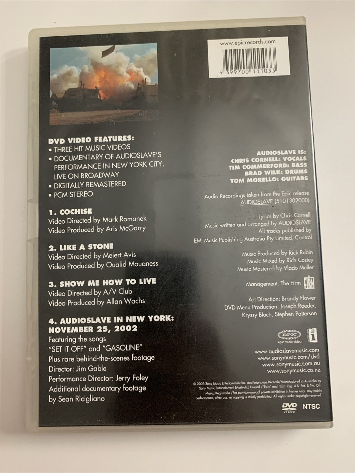 Audioslave – Audioslave (DVD, 2003) All Regions