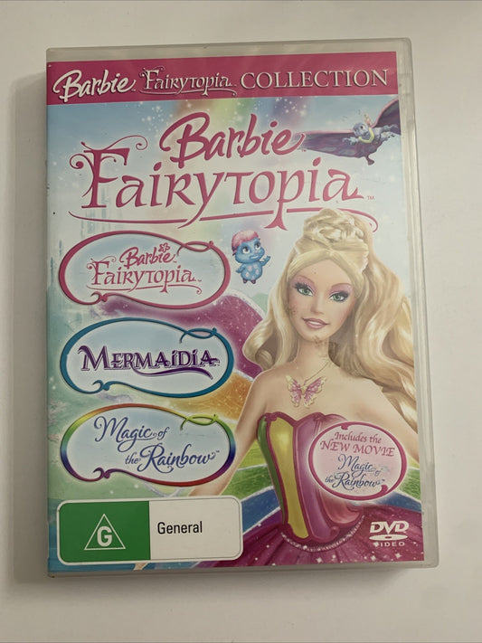 Barbie Triple Pack Fairytopia / Mermaidia / Magic Of The Rainbow (DVD, 2007)