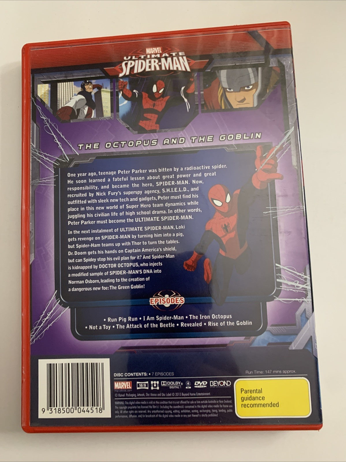 Ultimate Spider-Man: The Octopus And The Goblin (DVD, 2012) Animation Region 4