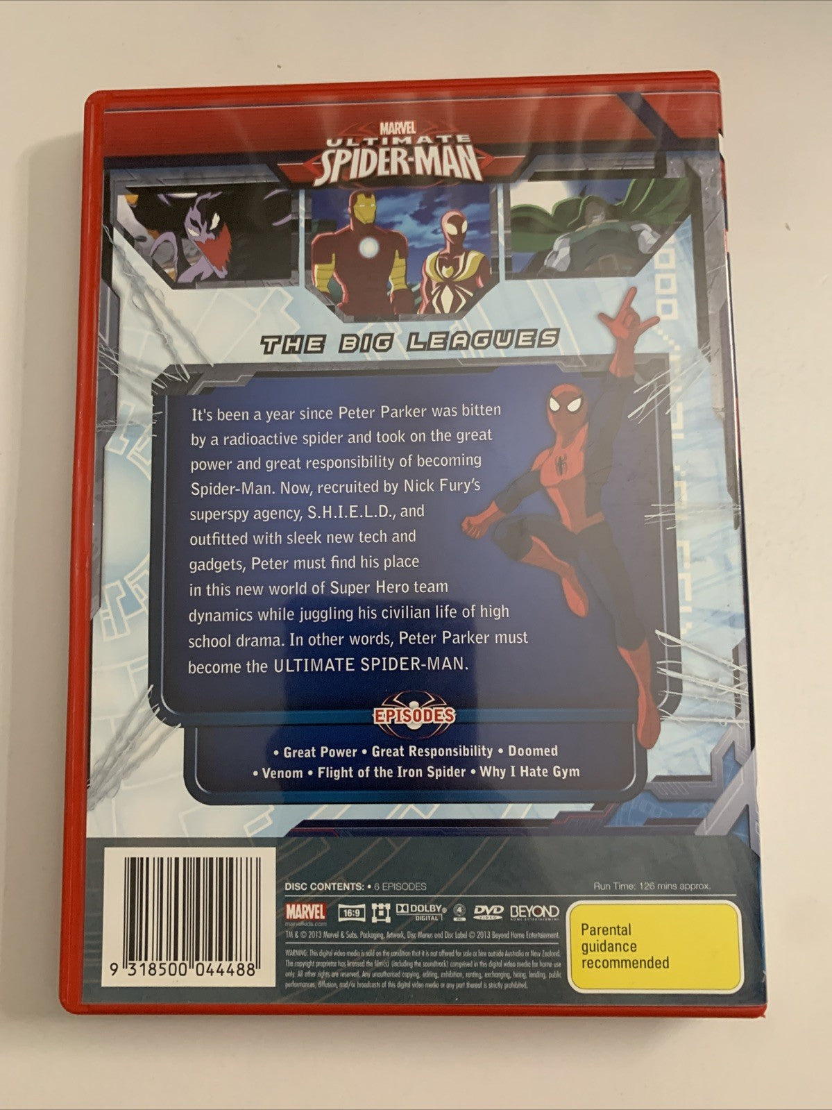 Ultimate Spider-Man: The Big Leagues (DVD, 2012) Animation Region 4