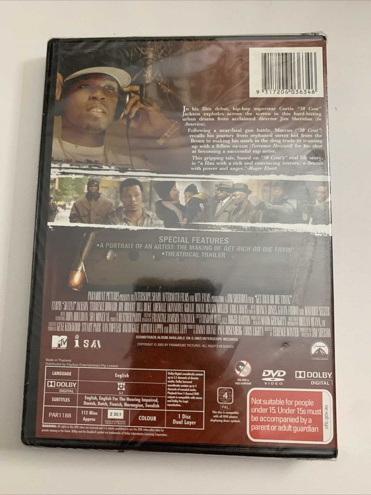 Get Rich Or Die Tryin' (DVD, 2005) 50 Cent Region 4 NEW Sealed