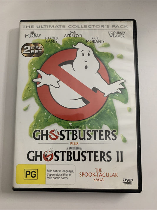 Ghostbusters 1 & 2 (DVD, 1989) Bill Murray, Dan Ackroyd, Ivan Reitman Region 4