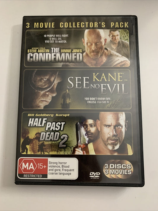 The Condemned / Kane: See No Evil / Half Past Dead 2 (DVD, 2008) Region 4