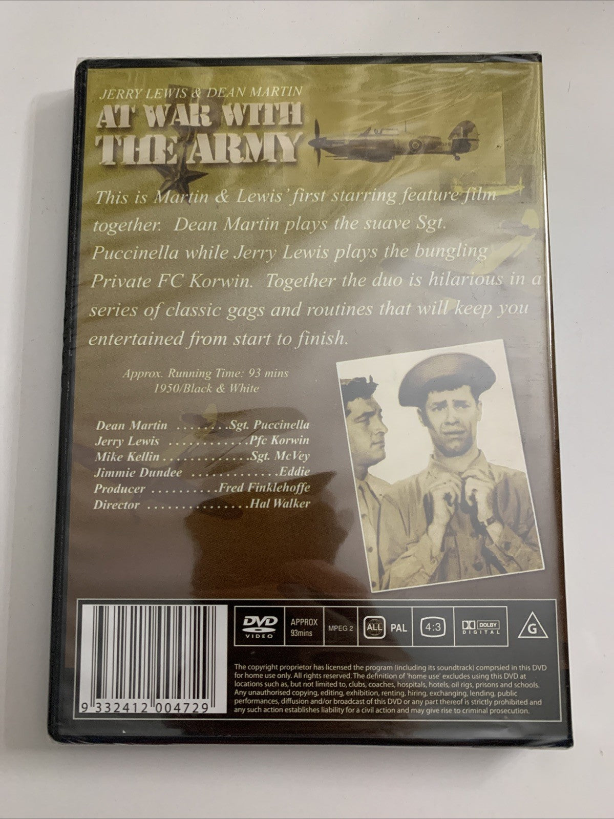 At War With The Army (DVD, 1950) Jerry Lewis, Dean Martin All Regions NEW Sealed