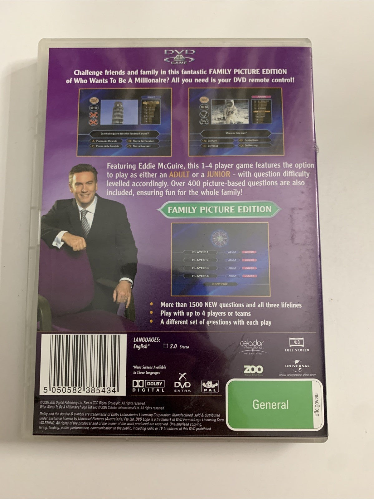Who Wants To Be A Millionaire : Family Picture Edition (DVD, 1999) Region 4