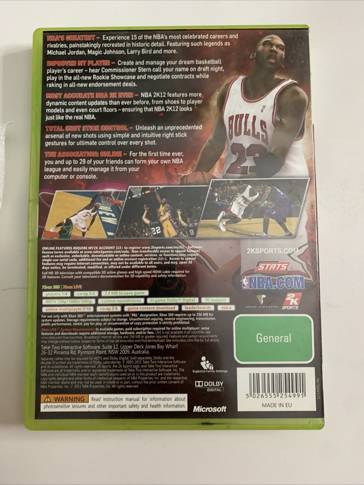 NBA 2K12  Microsoft XBOX 360 PAL 2012 Basketball Game Complete