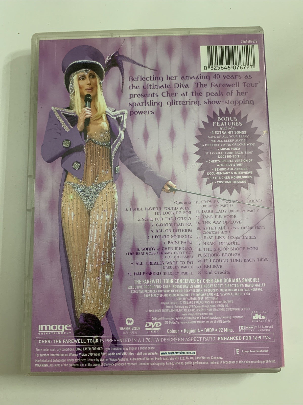 Cher The Farewell Tour (DVD, 2003) All Regions