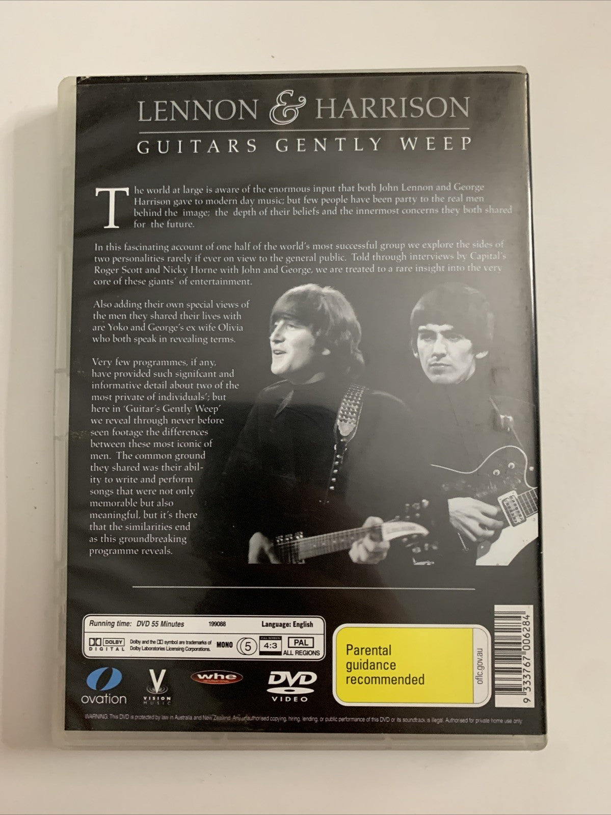 Lennon & Harrison : Guitars Gently Weep (DVD, 2006) All Regions
