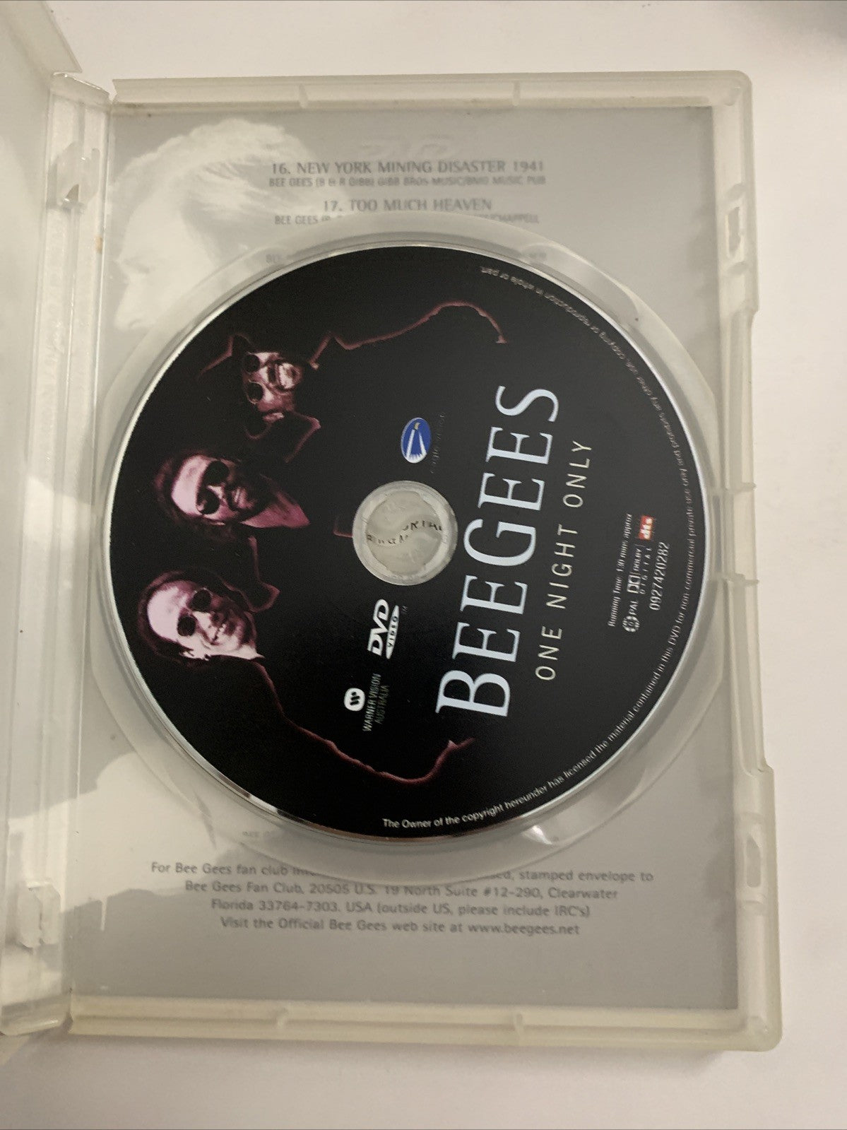 Bee Gees – One Night Only (DVD, 1997) All Regions