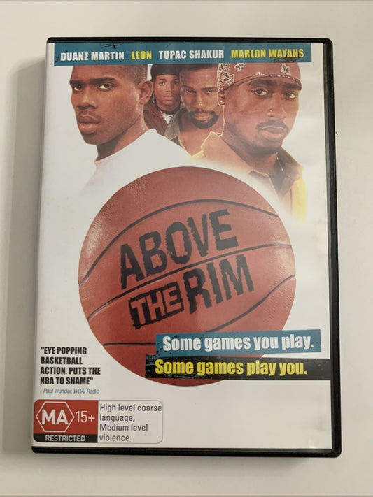 Above The Rim (DVD, 1994) Tupac Shakur, Marlon Wayans, Duane Martin  Region 4