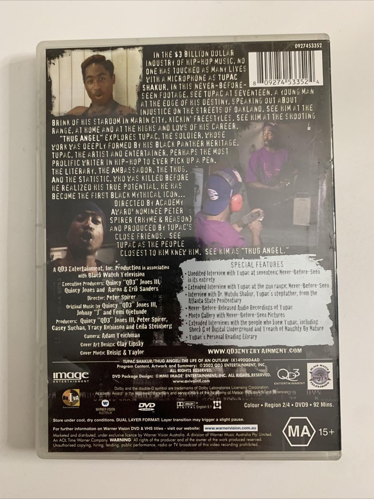 Tupac Shakur – Thug Angel: The Life Of An Outlaw (DVD, 2002) All Regions